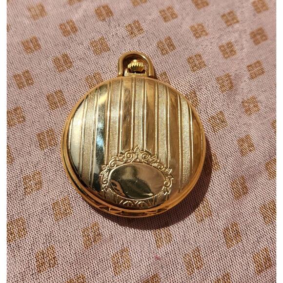 Vintage 1970s Pierre Nicol 'Quartz' Gold Tone Pocket Watch Ornate Case 2in/47mm - Picture 1 of 8